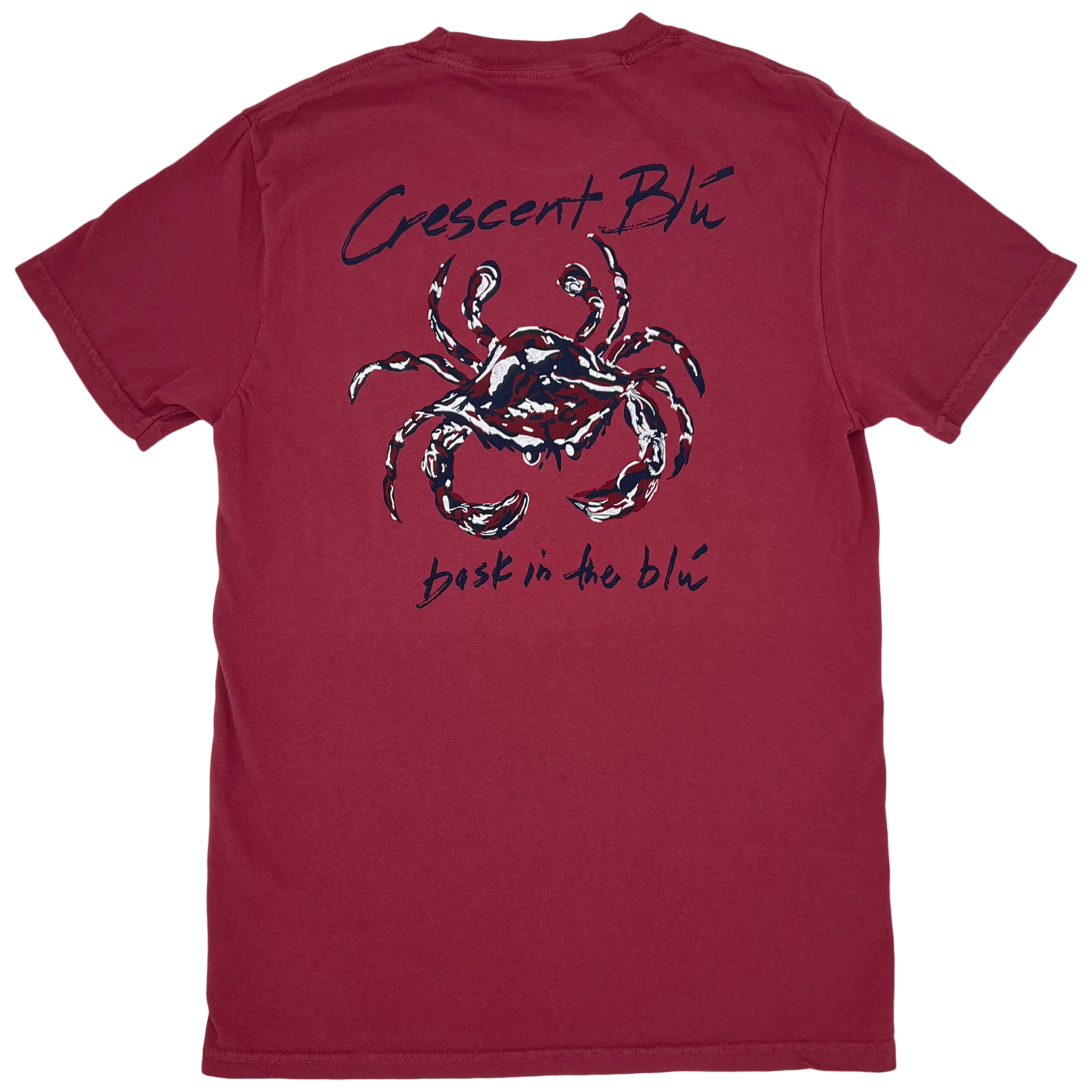 Crimson and Navy Crab Short Sleeve Tee