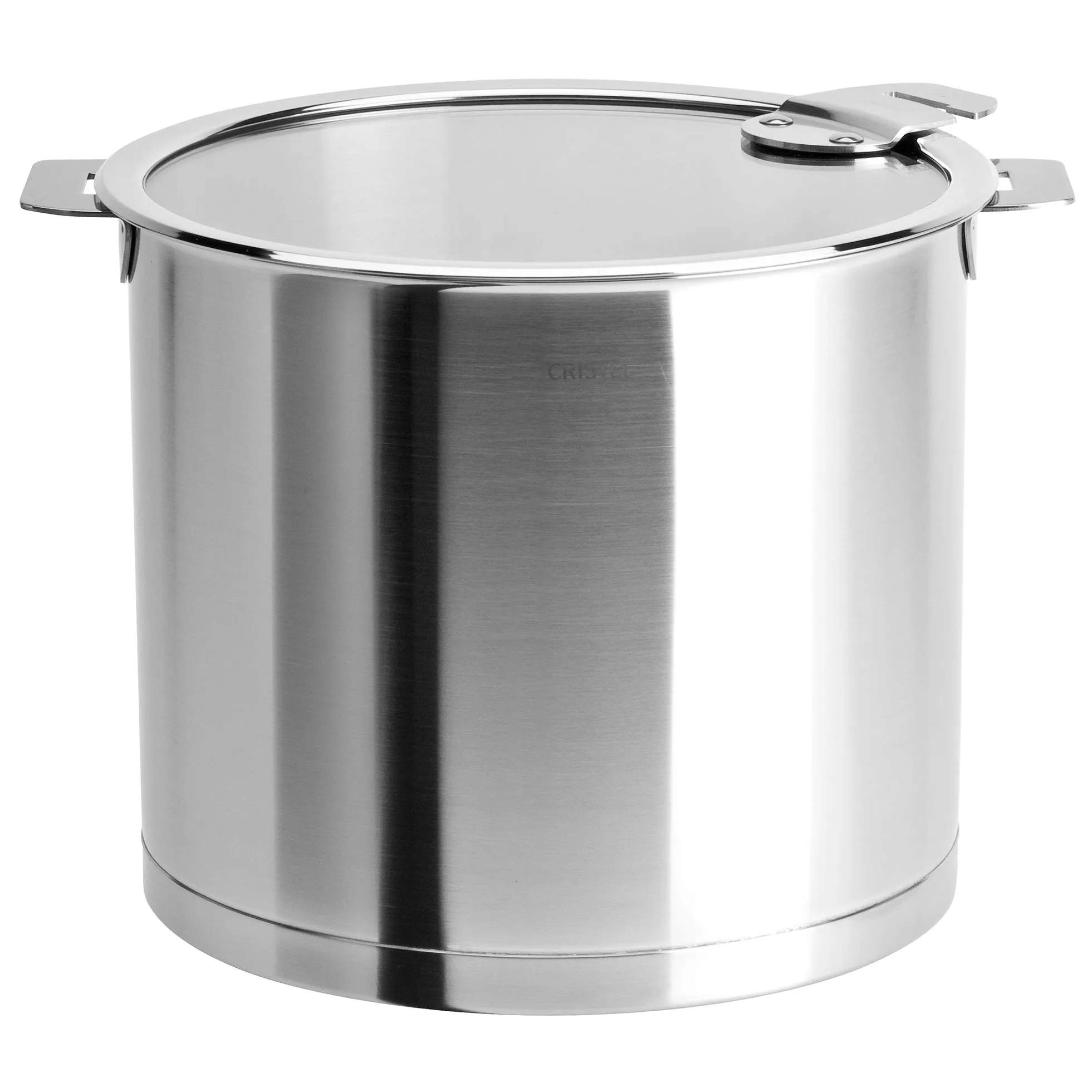 Cristel Strate Detachable Handle 5.5-Quart Stockpot With Flat Glass Lid