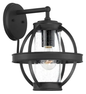 Cumberland Court 1-Light Outdoor Wall Mount in Sand Coal & Clear Seedy Glass