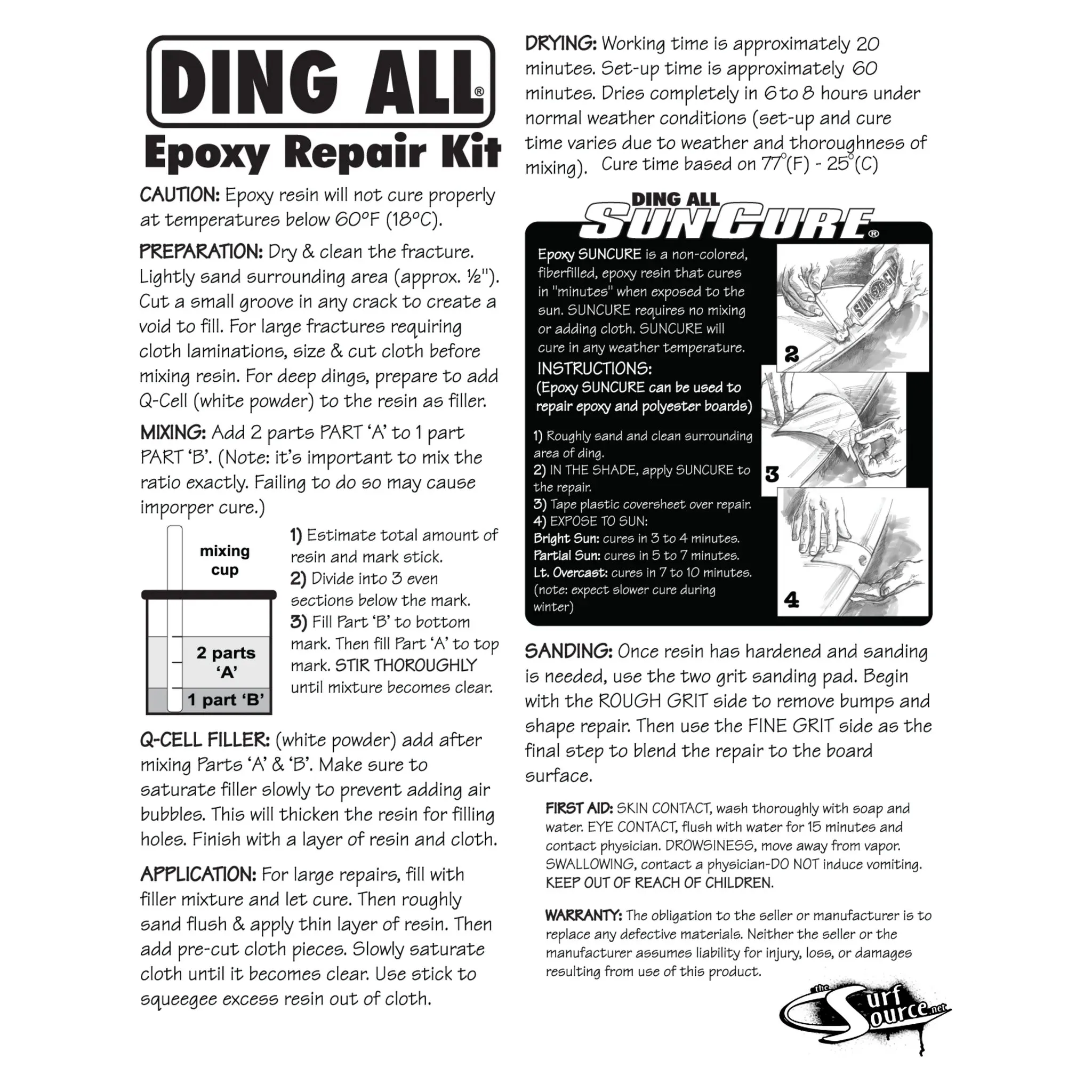 Ding All Super Epoxy Repair Kit