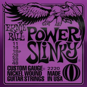 Ernie Ball 2220 Power Slinky Nickel Wound Electric Guitar Strings 11-48 Gauge