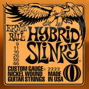 Ernie Ball 2222 Hybrid Slinky Nickel Wound Electric Guitar Strings 9-46 Gauge