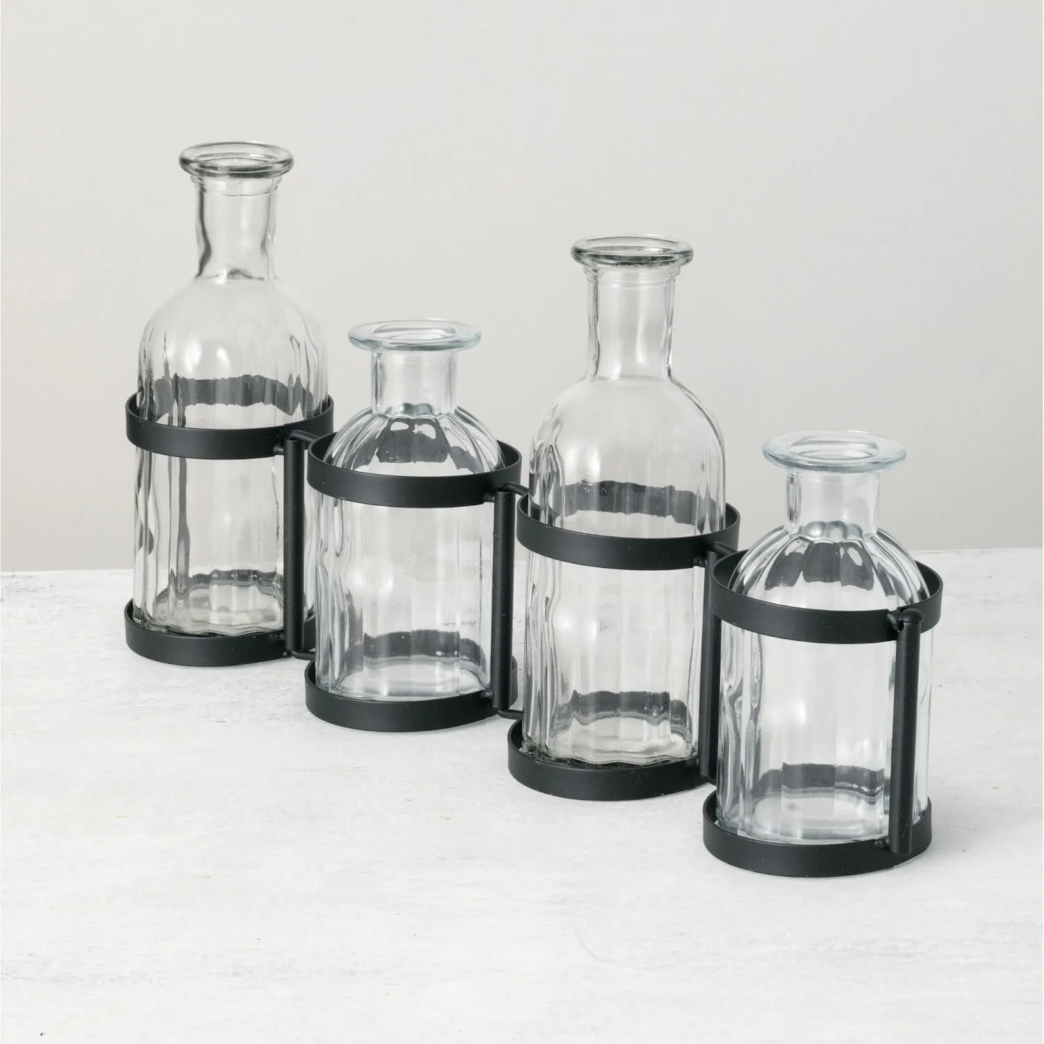 Faceted Multi-Level X4 Bottles