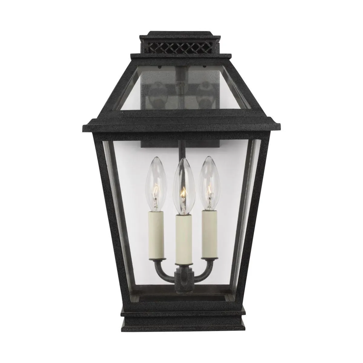 Falmouth Medium 16 In. 3 Lights Outdoor Wall Light Gray Finish