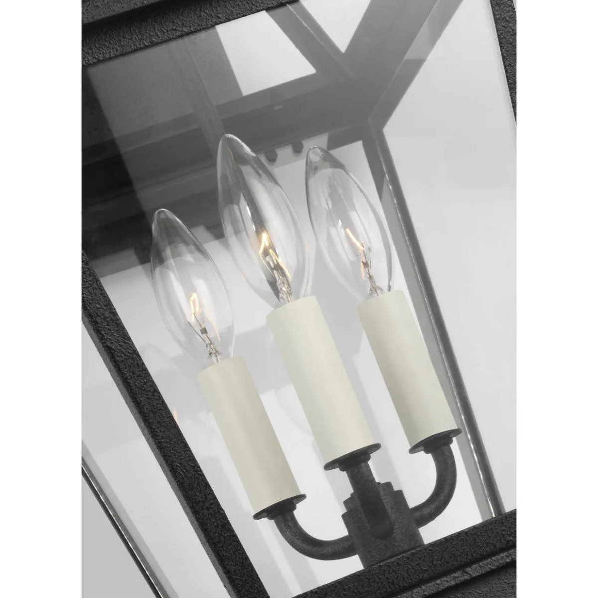 Falmouth Medium 16 In. 3 Lights Outdoor Wall Light Gray Finish