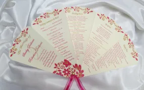 Fan Style Wedding Program