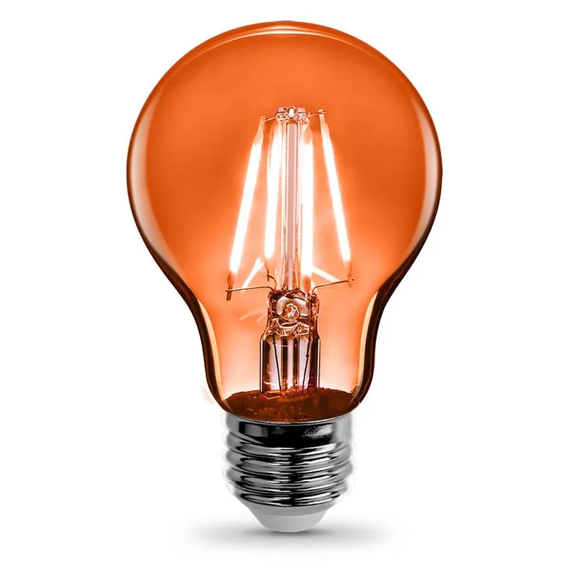 Feit A19 E26 (Medium) Filament LED Bulb Orange 30 Watt Equivalence 1 pk