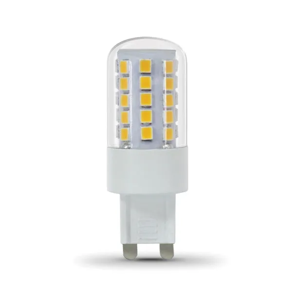 Feit Electric BPG940/830/LED LED Bulb, Specialty, Wedge Lamp, 40 W Equivalent, G9 Lamp Base, Dimmable, Clear