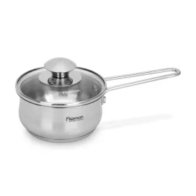 Fissman Saucepan 600mL with Glass Lid, Gulliver Series with Induction Bottom