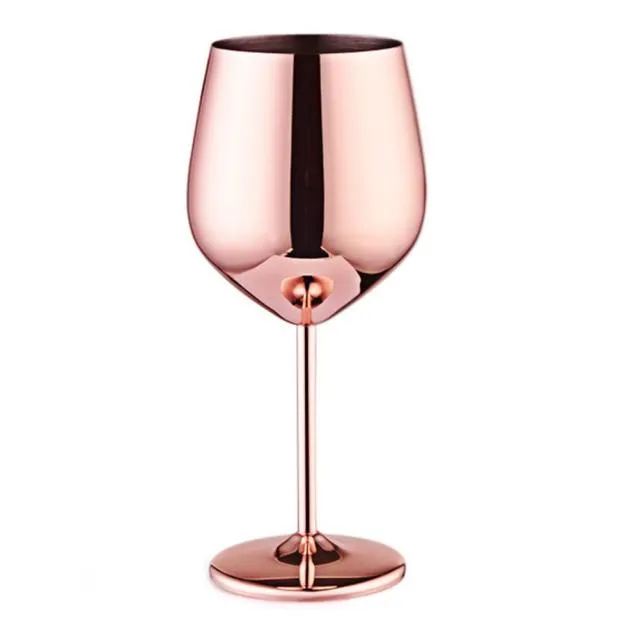 Funki Buys | Glasses | Stainless Steel Wine Goblets 2 Pcs | 500mL