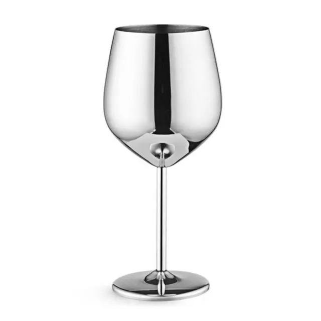 Funki Buys | Glasses | Stainless Steel Wine Goblets 2 Pcs | 500mL