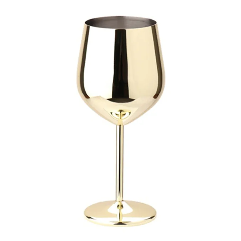 Funki Buys | Glasses | Stainless Steel Wine Goblets 2 Pcs | 500mL