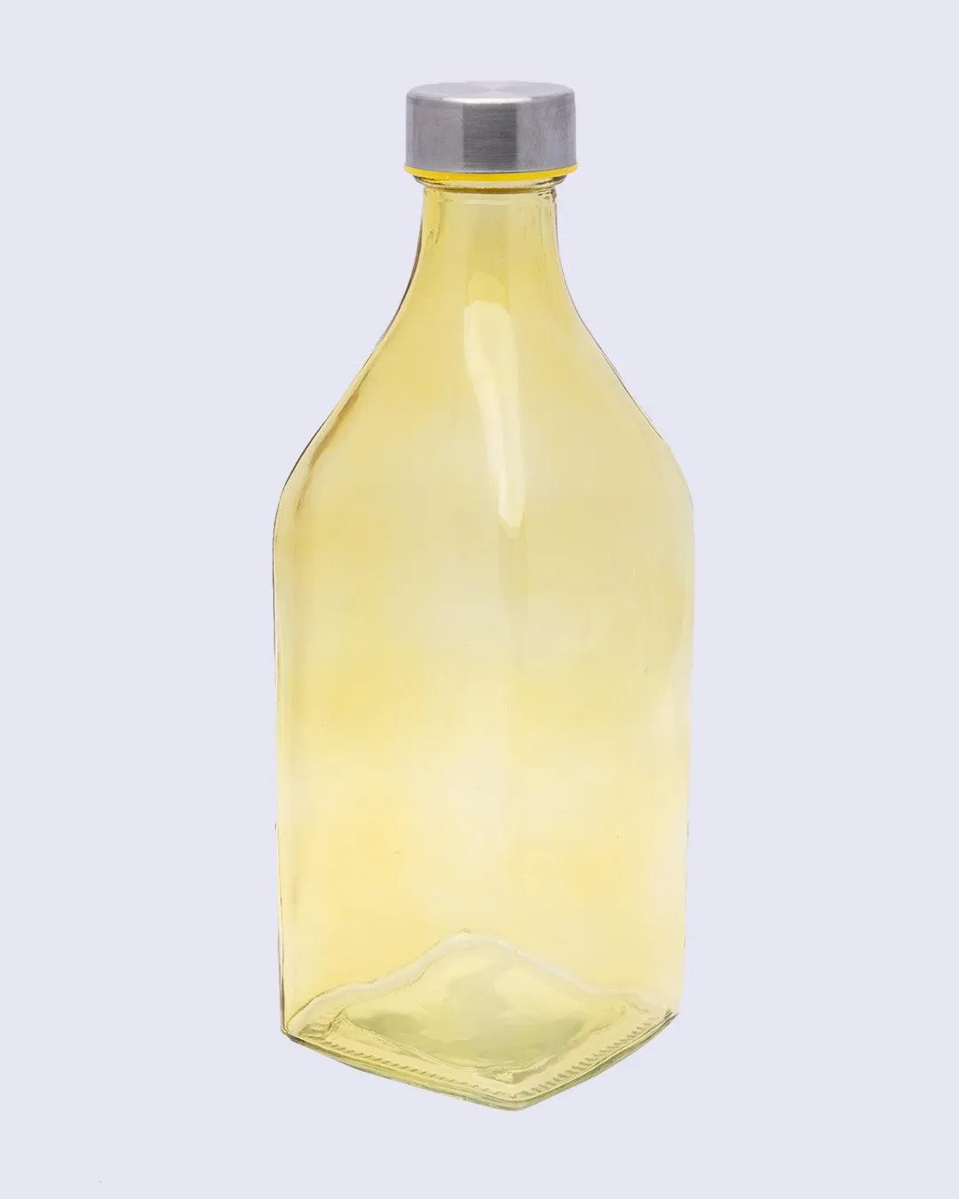 Glass Bottle, Water Bottle, Modern Design,Yellow, Glass, 1.1 Litre