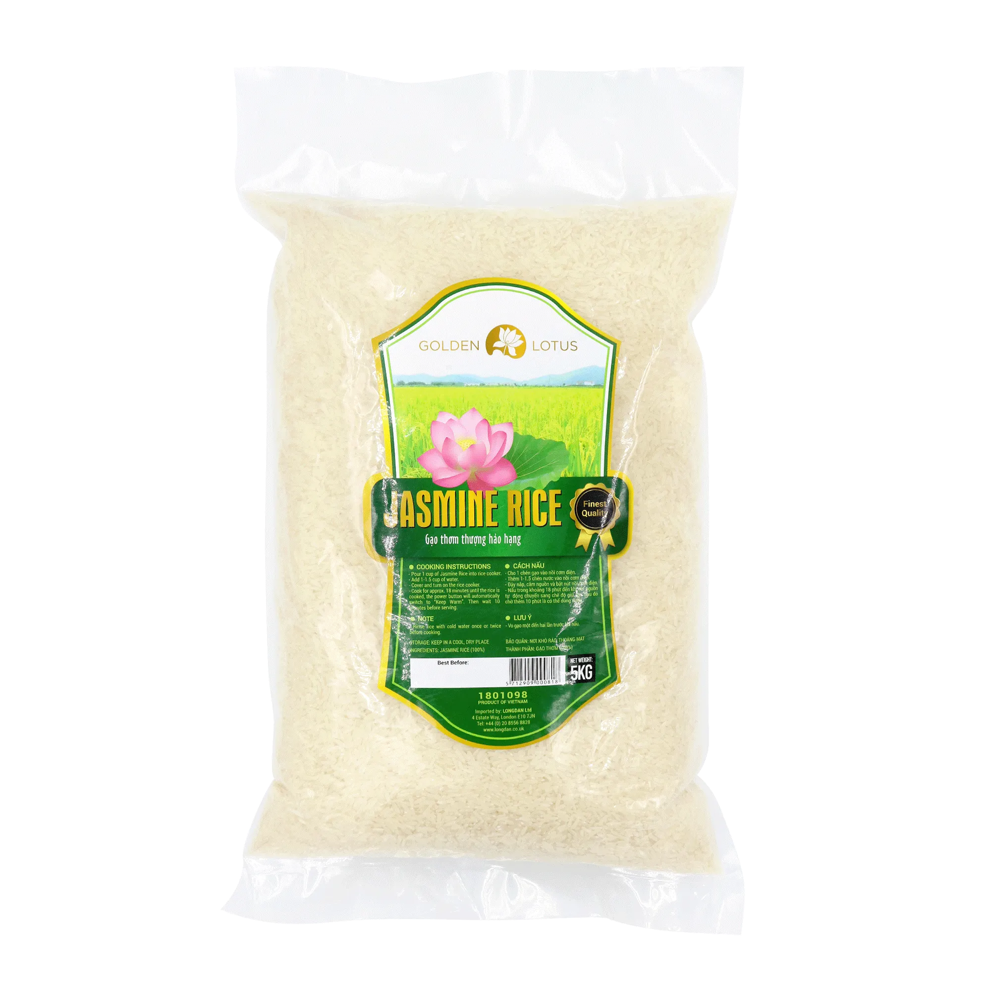 Golden Lotus Rice 5kg (Case 2)