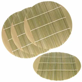 Green Bamboo Steamer Liners Kitchen Mat Rack Steamer Pad Inserts