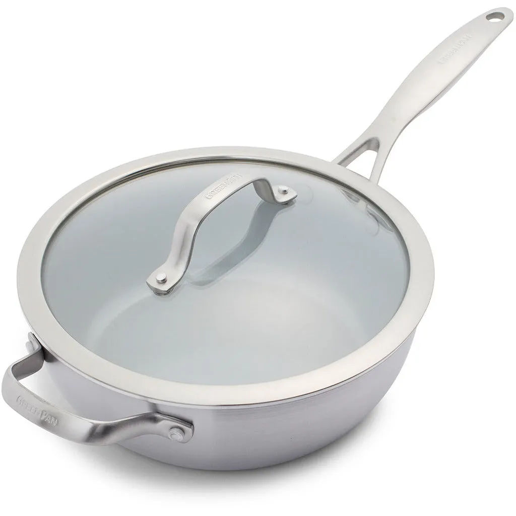 Greenpan Venice Pro Chef Non Stick Saute Pan w/ Lid 3.5Qt.