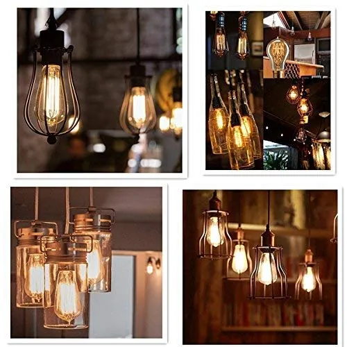 GreyWings LED 4-Watts E27 LED Warm White Fancy Filament Bulb Pack of 3