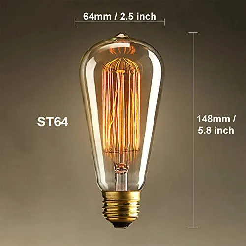 GreyWings LED 4-Watts E27 LED Warm White Fancy Filament Bulb Pack of 3