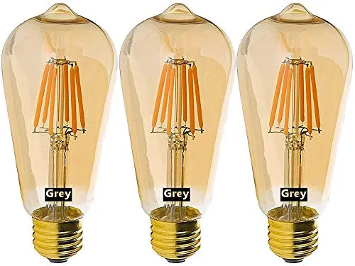 GreyWings LED 4-Watts E27 LED Warm White Fancy Filament Bulb Pack of 3