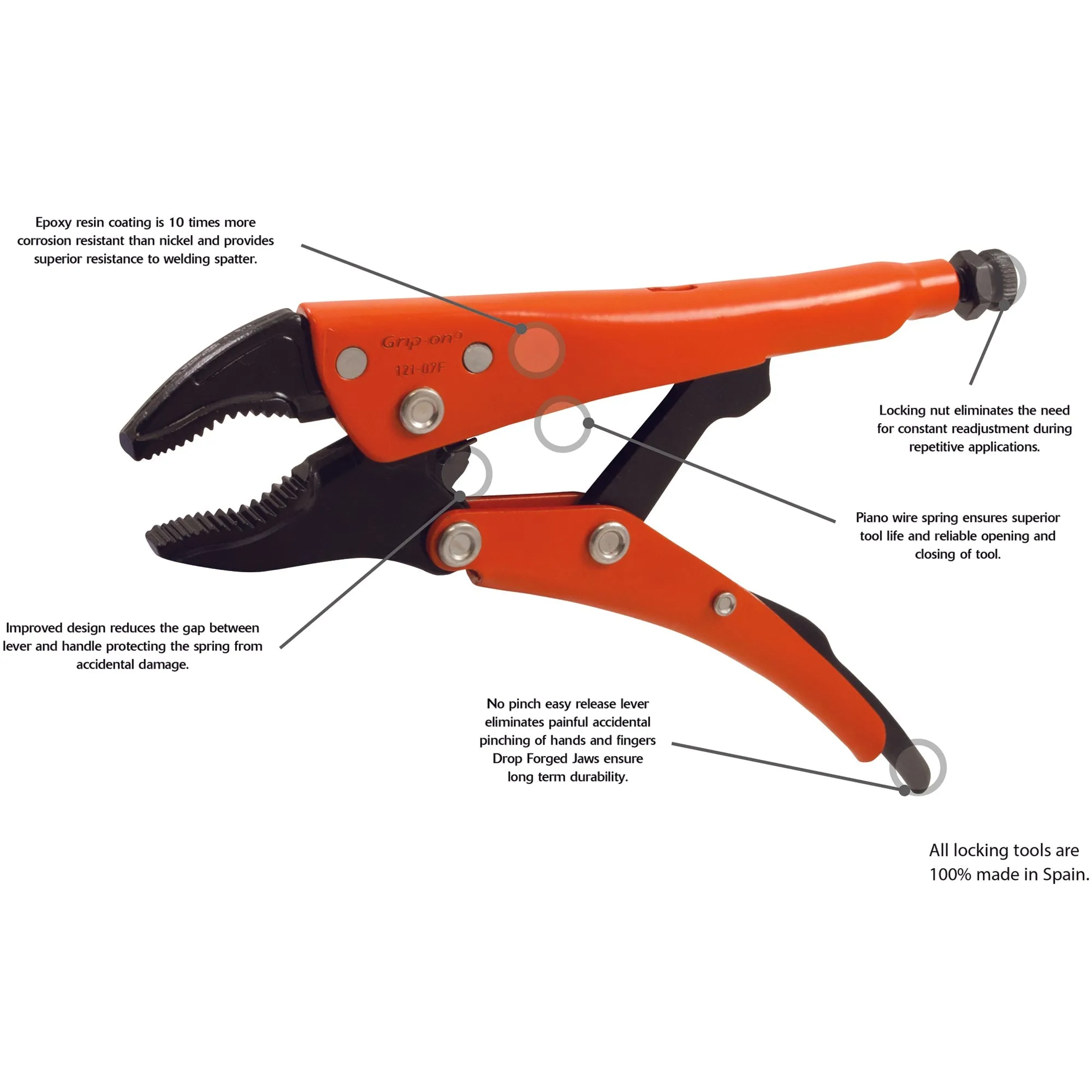 Grip-on® W-Type Axial Grip Locking Pliers