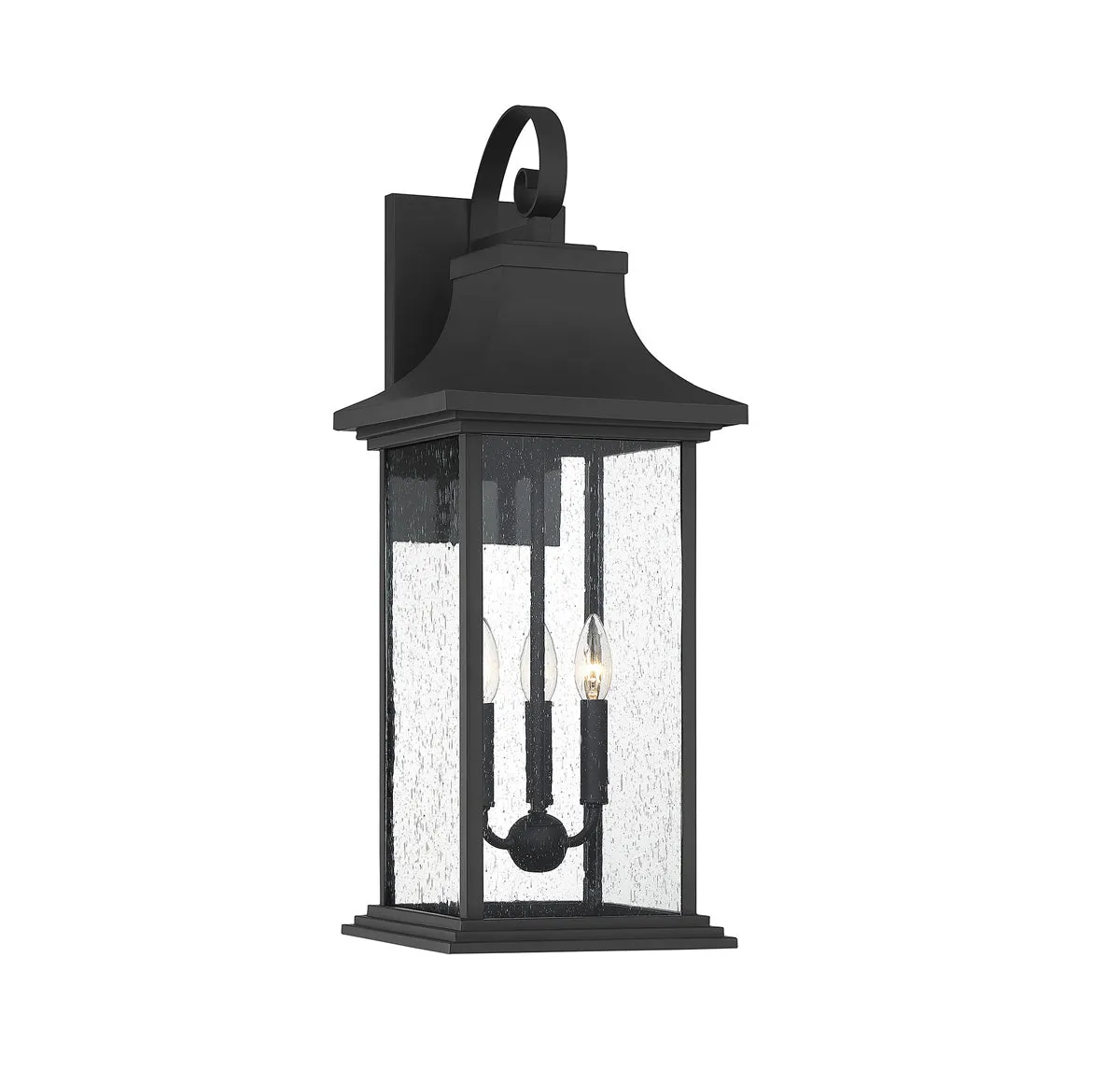 Hancock 3-Light Outdoor Sconce in Matte Black