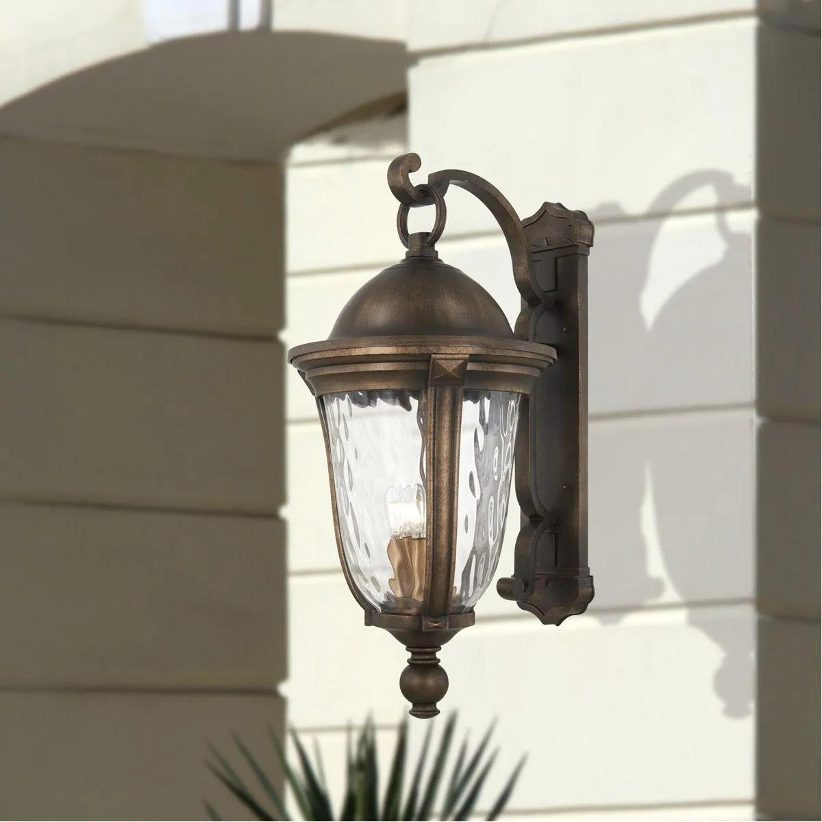 Havenwood 31 in. 5 Lights Outdoor Wall Lantern Bronze & Silver Finish