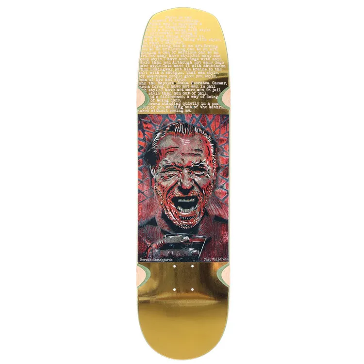 Heroin Skateboards Chet Childress Gold Foil BUK Skateboard Deck - 8.625 (Shaped)