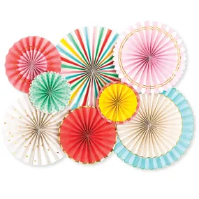 Hip Hip Hooray Party Fans | 8 ct