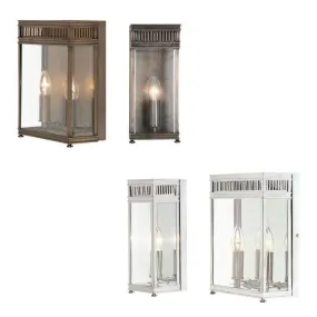 Holborn Small/Medium Half Lantern E14 in Dark Bronze and Polished Chrome Elstead Lighting - ELS.HL7