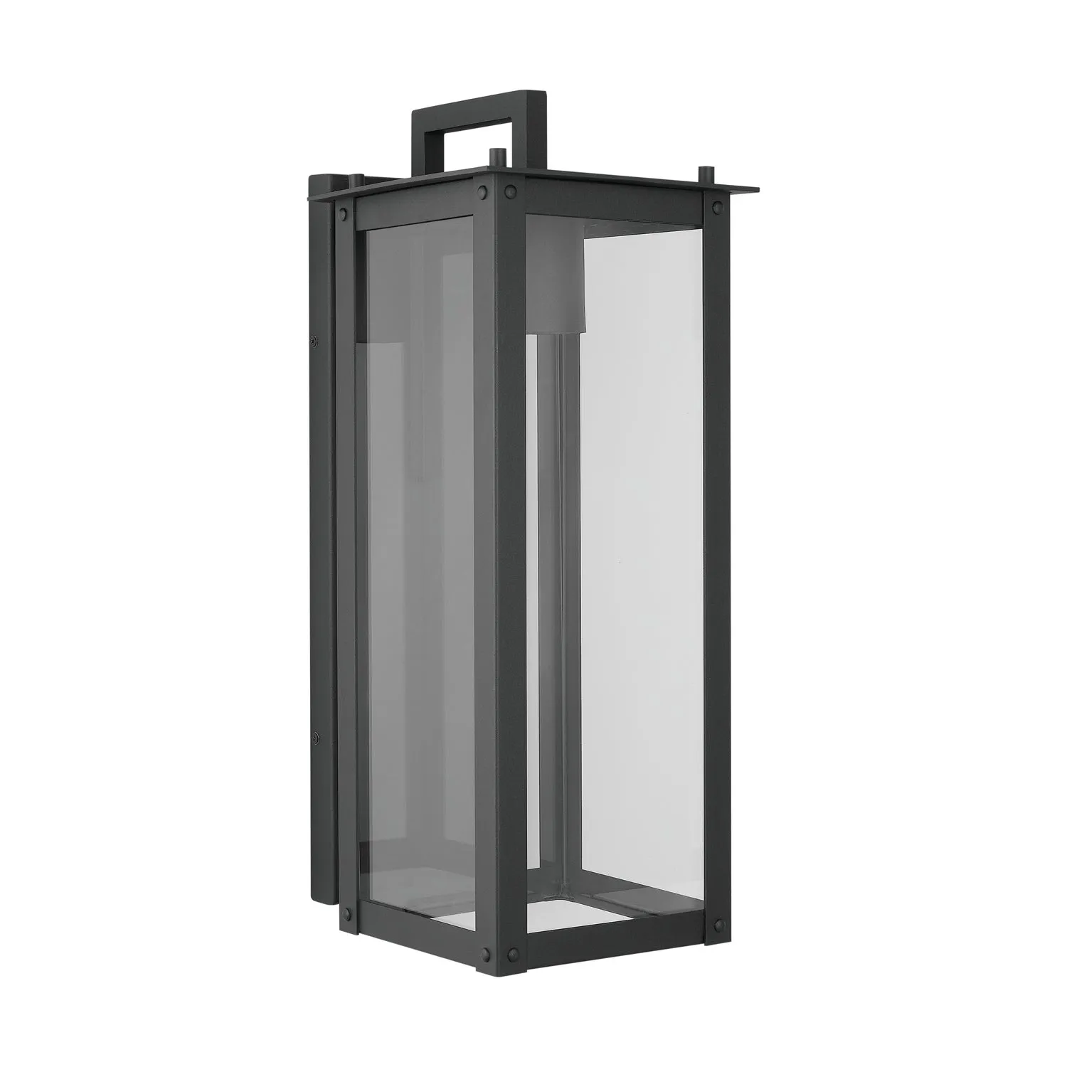 Hunt Coastal Outdoor Wall Lantern - Medium 20.75" - Black - Night Sky