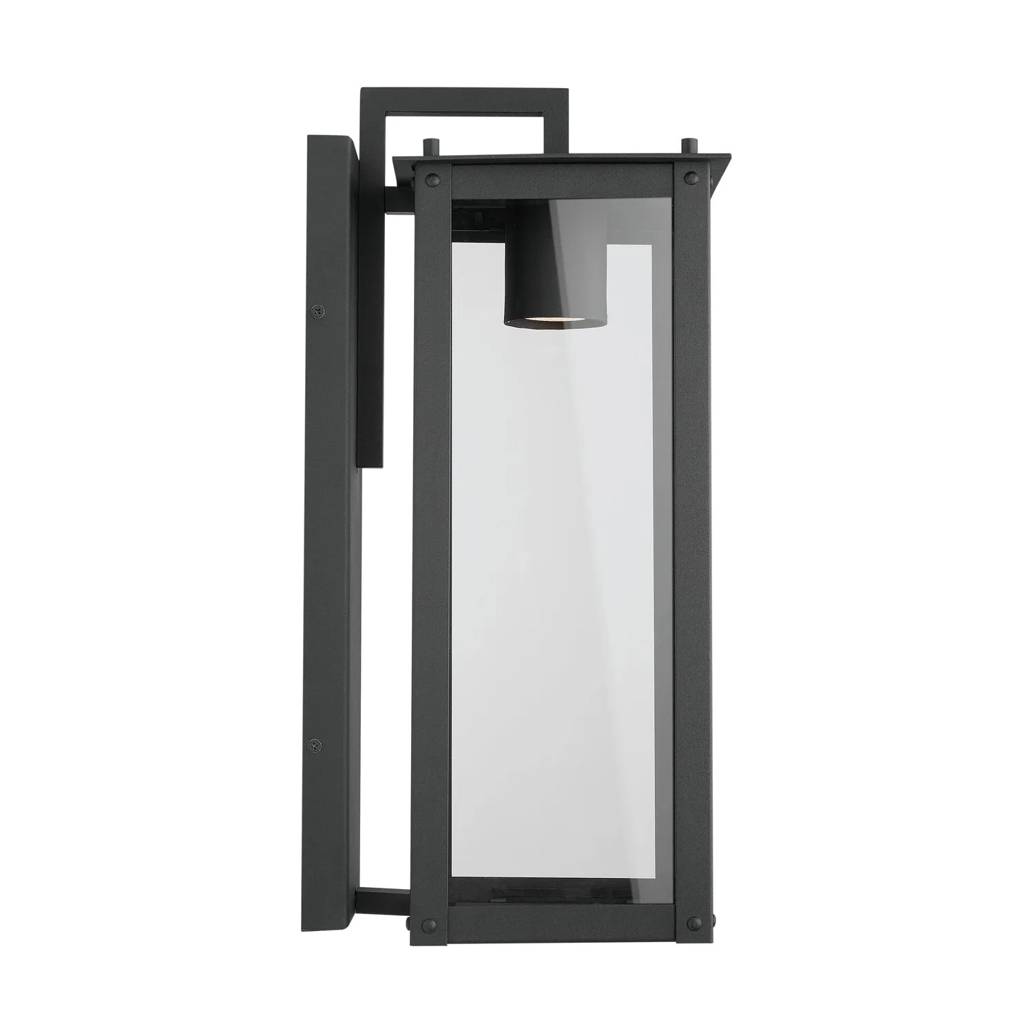 Hunt Coastal Outdoor Wall Lantern - Medium 20.75" - Black - Night Sky