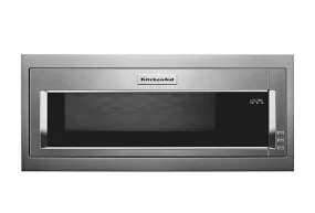 KitchenAid - 1.1 Cu. Ft. Built-In Low Profile Microwave with Slim Trim Kit - Stainless Steel KMBT5011KSS