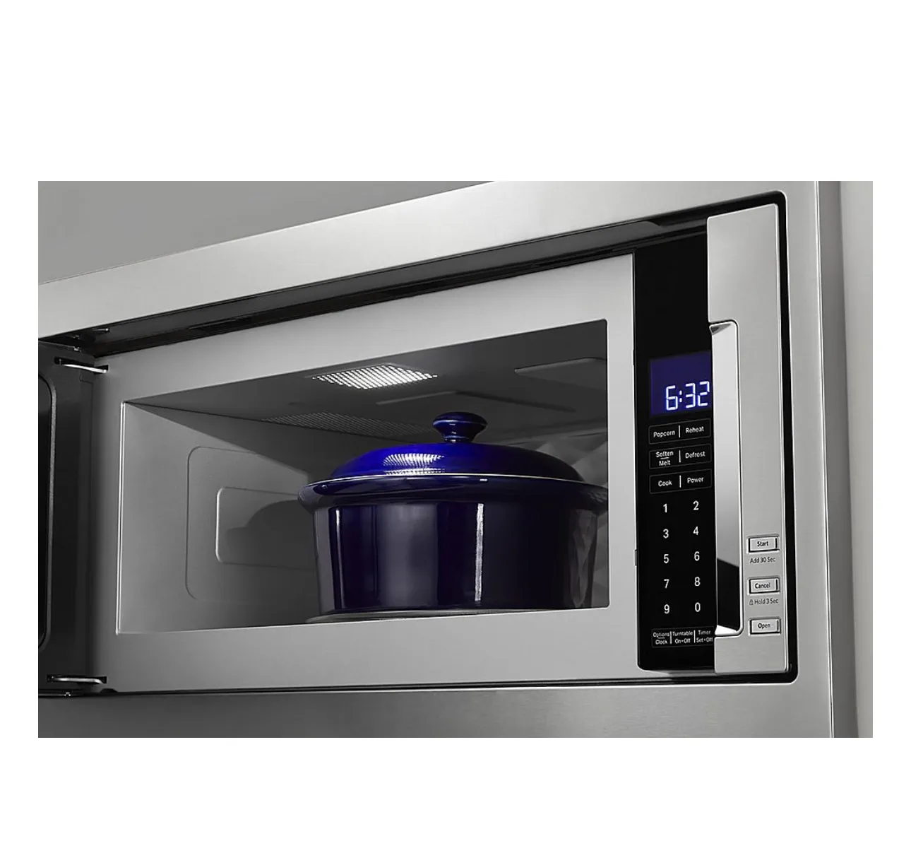 KitchenAid - 1.1 Cu. Ft. Built-In Low Profile Microwave with Slim Trim Kit - Stainless Steel KMBT5011KSS