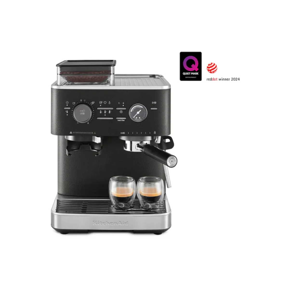 KitchenAid Semi Automatic Espresso Machine with Grinder Black