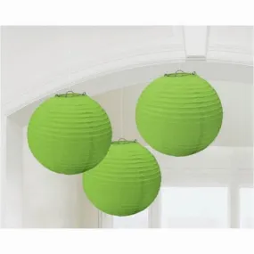 Kiwi Round Paper Lanterns 3pk 24cm