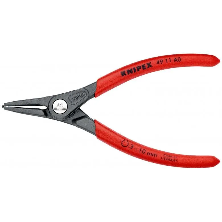 Knipex 49 11 A0 Precision External Retaining Ring (Circlip) Pliers .035" Tip Diameter for 3-10mm Shafts