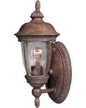 Knob Hill Cast 1-Light Outdoor Wall Lantern in Sienna