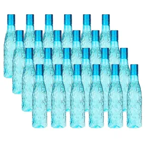 Kuber Industries Set of 4 Plastic Water Bottle | 1 Litre Round Plastic Water Bottle | Refrigerator Safe and BPA free PET Water Bottle |Perfect For School College Work Gym | Pack of 6 | Blue