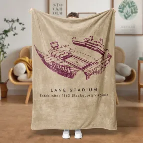 Lane Stadium - Virginia Tech Hokies Football,College Football Blanket for Fans of American Football