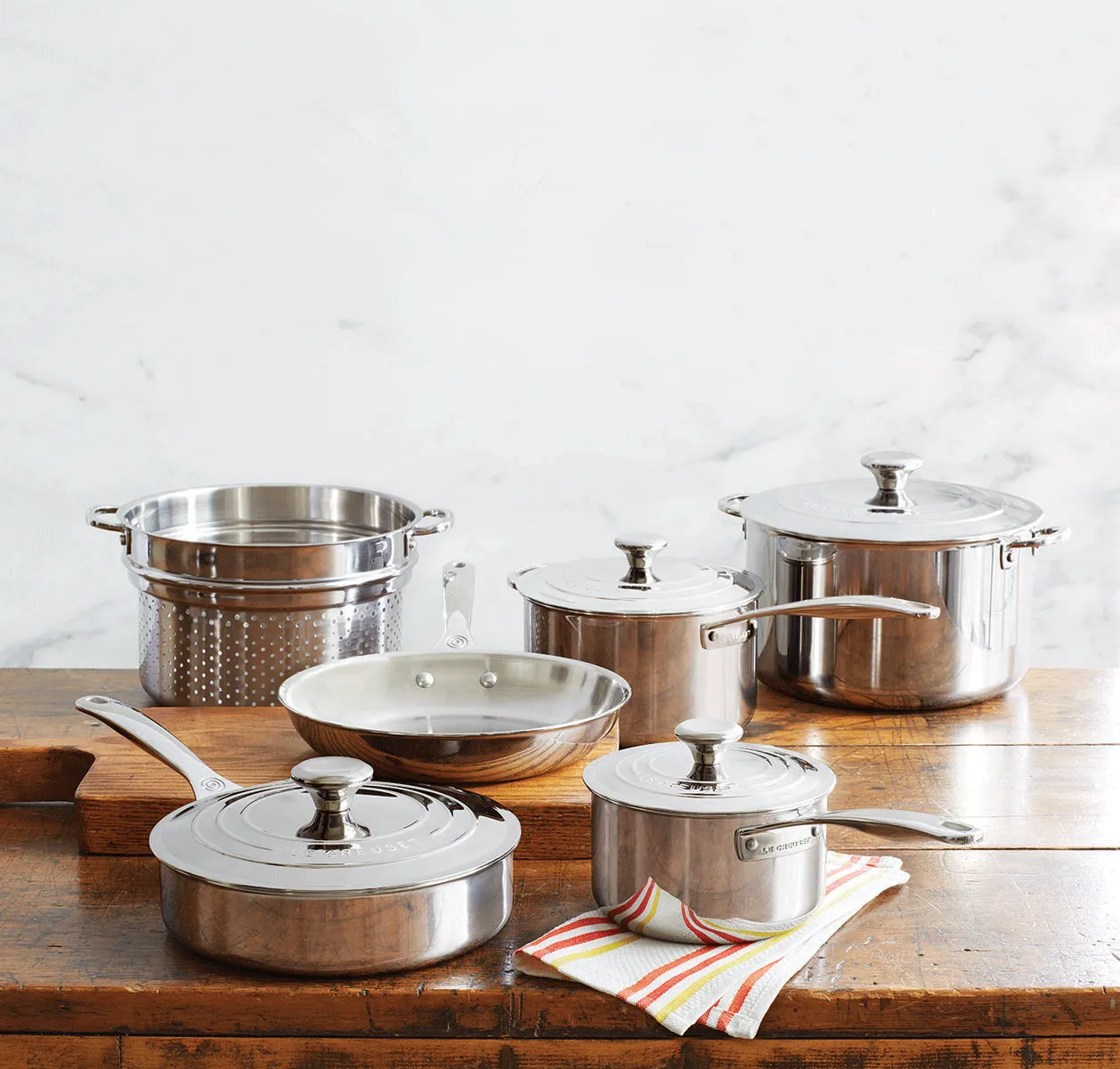 Le Creuset 10-Piece Stainless Steel Cookware Set