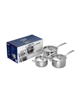 Le Creuset 3Ply Stainless Steel 3 Saucepan Set