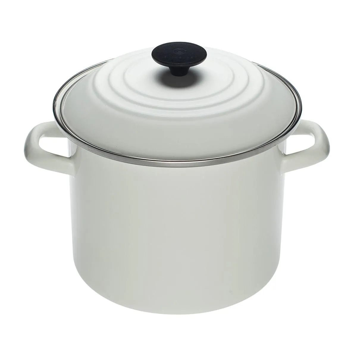 Le Creuset Enameled on Steel Stockpot, 8-Quart, White