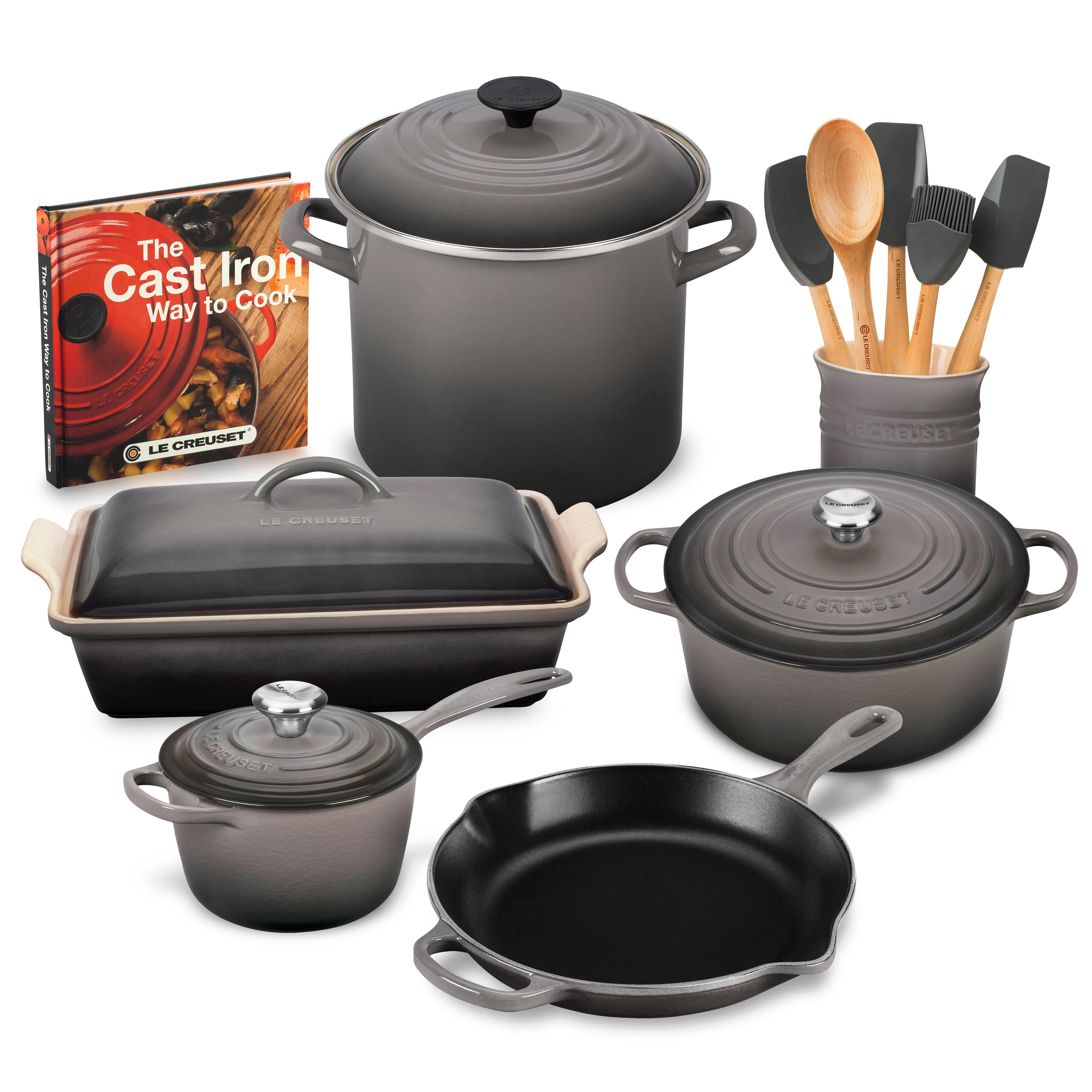 Le Creuset Signature Cast Iron 16 Piece Oyster Cookware Set