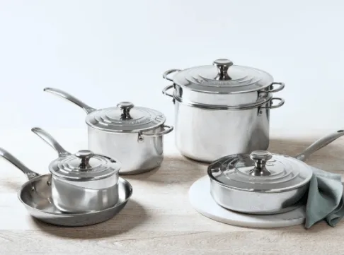 Le Creuset Signature Tri-Ply Stainless Steel 10-Piece Cookware Set