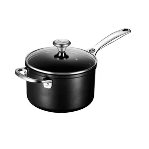 Le Creuset Toughened Nonstick PRO Saucepan with Glass Lid, 3-Quart