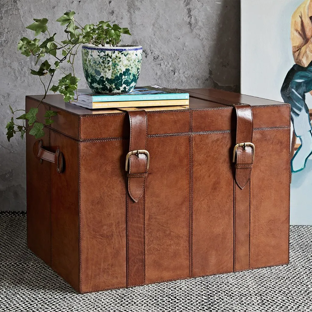 Leather Steamer Trunk