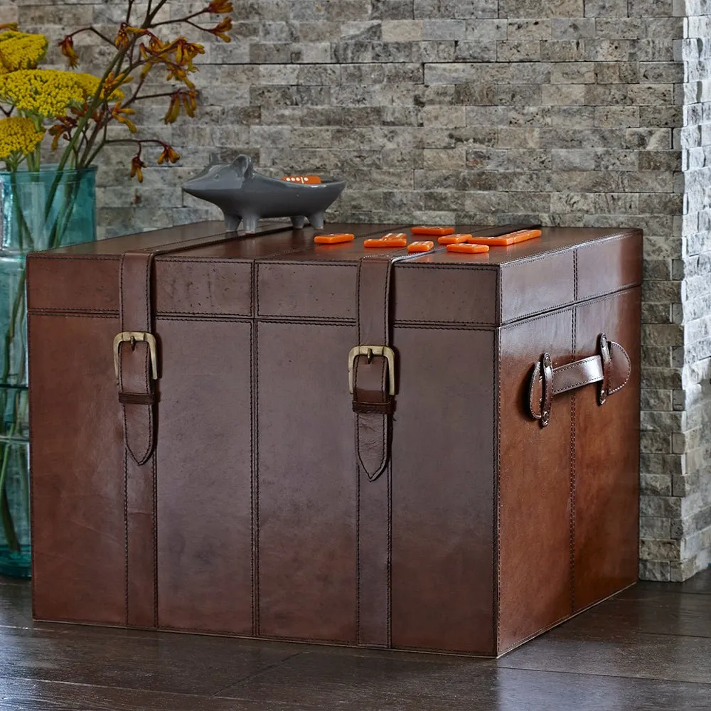 Leather Steamer Trunk