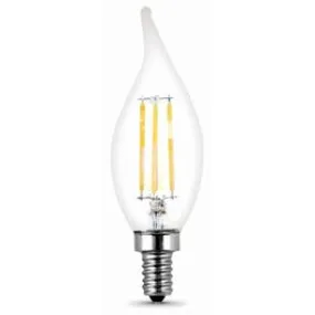 LED Chandelier Light Bulbs, Flame Tip, DayChandelier Light, 300 Lumens, 3.3-Watts, 4-Pk.