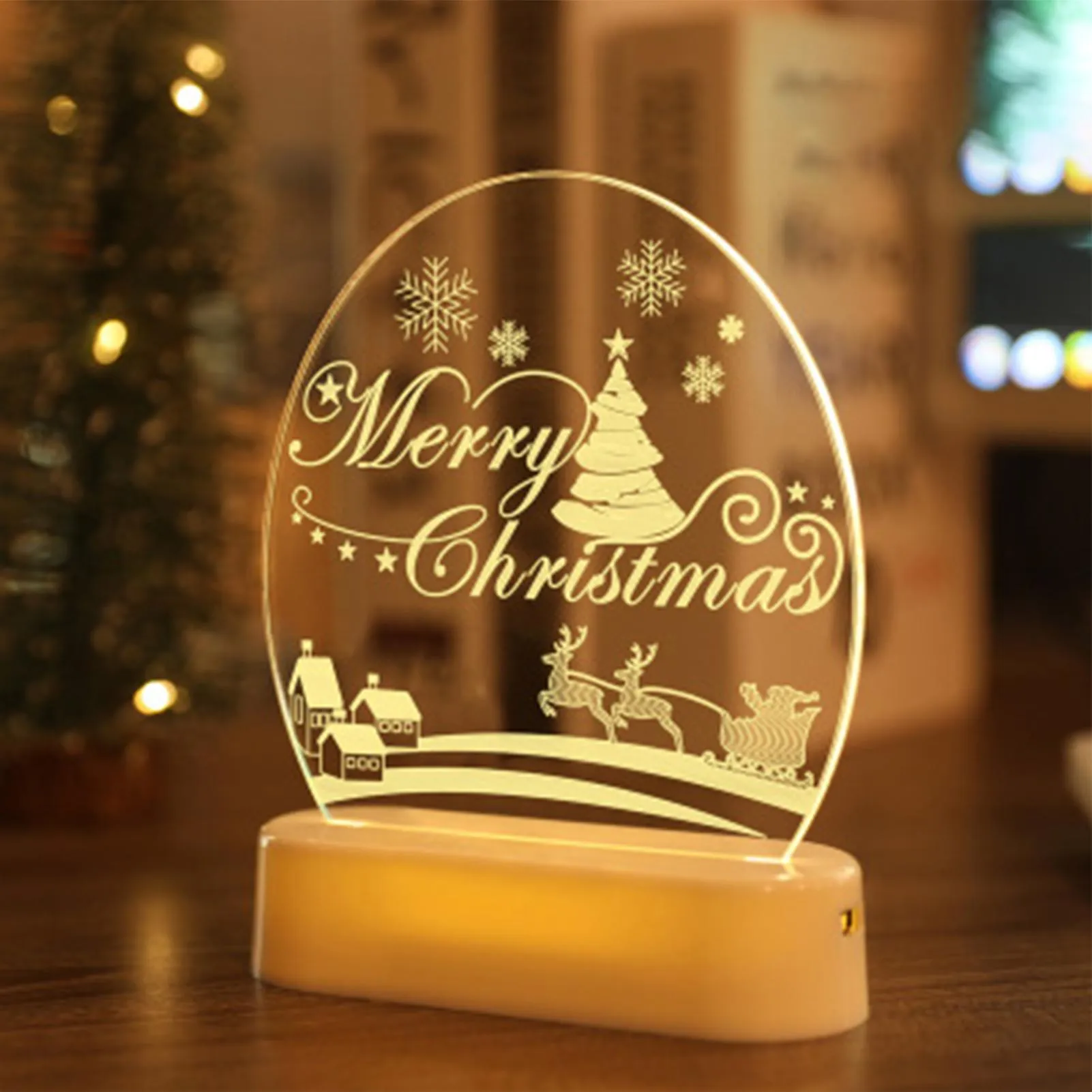 LED Night Light 3D Acrylic Lamp Christmas Birthday Gifts for Kid