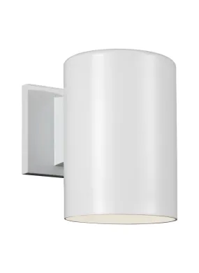 LED Outdoor Wall Lantern from the Outdoor Cylinders Collection in White Finish by Visual Comfort Studio